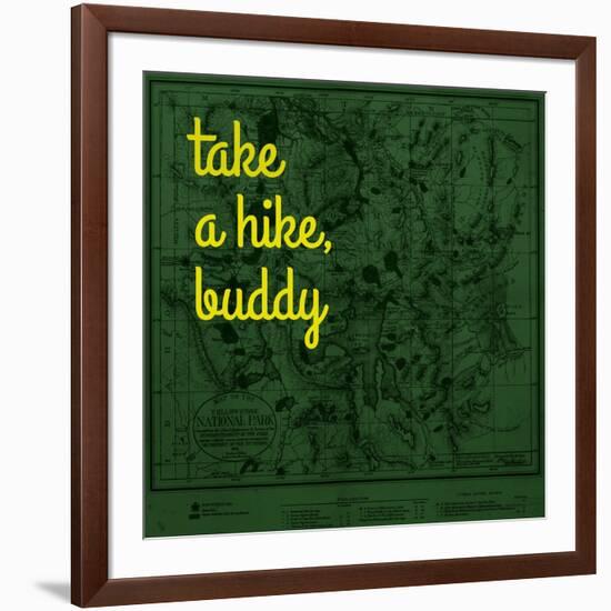 Take a Hike, Buddy - 1881, Yellowstone National Park 1881, Wyoming, United States Map-null-Framed Giclee Print