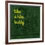 Take a Hike, Buddy - 1881, Yellowstone National Park 1881, Wyoming, United States Map-null-Framed Giclee Print