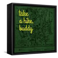 Take a Hike, Buddy - 1881, Yellowstone National Park 1881, Wyoming, United States Map-null-Framed Stretched Canvas