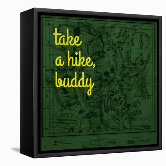 Take a Hike, Buddy - 1881, Yellowstone National Park 1881, Wyoming, United States Map-null-Framed Stretched Canvas