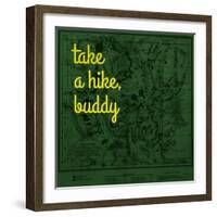 Take a Hike, Buddy - 1881, Yellowstone National Park 1881, Wyoming, United States Map-null-Framed Giclee Print