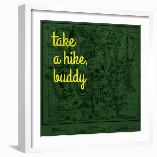 Take a Hike, Buddy - 1881, Yellowstone National Park 1881, Wyoming, United States Map-null-Framed Giclee Print