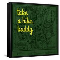 Take a Hike, Buddy - 1881, Yellowstone National Park 1881, Wyoming, United States Map-null-Framed Stretched Canvas