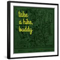 Take a Hike, Buddy - 1881, Yellowstone National Park 1881, Wyoming, United States Map-null-Framed Giclee Print