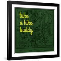 Take a Hike, Buddy - 1881, Yellowstone National Park 1881, Wyoming, United States Map-null-Framed Giclee Print