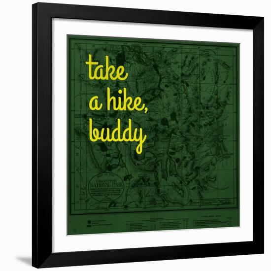 Take a Hike, Buddy - 1881, Yellowstone National Park 1881, Wyoming, United States Map-null-Framed Giclee Print