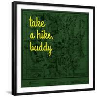 Take a Hike, Buddy - 1881, Yellowstone National Park 1881, Wyoming, United States Map-null-Framed Giclee Print