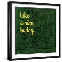 Take a Hike, Buddy - 1881, Yellowstone National Park 1881, Wyoming, United States Map-null-Framed Giclee Print