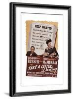 Take a Letter, Darling, from Left: Robert Benchley, Fred Macmurray, Rosalind Russell, 1942-null-Framed Art Print