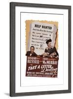 Take a Letter, Darling, from Left: Robert Benchley, Fred Macmurray, Rosalind Russell, 1942-null-Framed Art Print