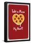 Take A Pizza My Heart - Red-null-Framed Poster