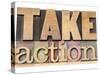 Take Action-PixelsAway-Stretched Canvas