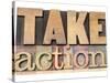 Take Action-PixelsAway-Stretched Canvas