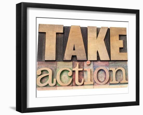 Take Action-PixelsAway-Framed Art Print