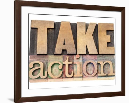 Take Action-PixelsAway-Framed Art Print