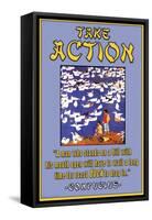 Take Action-null-Framed Stretched Canvas
