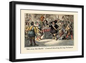 Take Away That Bauble: Cromwell Dissolving the Long Parliament-John Leech-Framed Art Print