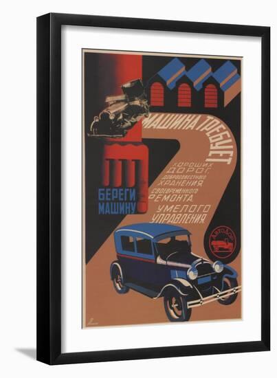 Take Care of Your Car, 1930-Sergei Dmitrievich Igumnov-Framed Giclee Print