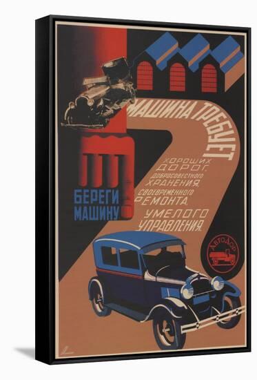 Take Care of Your Car, 1930-Sergei Dmitrievich Igumnov-Framed Stretched Canvas