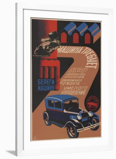 Take Care of Your Car, 1930-Sergei Dmitrievich Igumnov-Framed Giclee Print