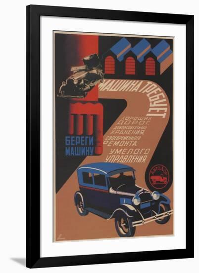 Take Care of Your Car, 1930-Sergei Dmitrievich Igumnov-Framed Giclee Print