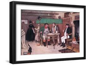 "Take Example of Your Father, My Boy, and Be Wery Careful O' Widders All Your Life"-Cecil Aldin-Framed Giclee Print