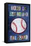 Take Me Out to the Ballgame-Design Turnpike-Framed Stretched Canvas