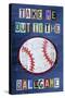 Take Me Out to the Ballgame-Design Turnpike-Stretched Canvas