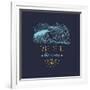 Take Me to the Ocean Vector Hand Lettering Motivational Quote Banner. Typographic Inspirational Cit-Vlada Young-Framed Art Print