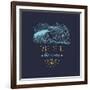 Take Me to the Ocean Vector Hand Lettering Motivational Quote Banner. Typographic Inspirational Cit-Vlada Young-Framed Art Print