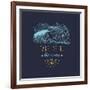 Take Me to the Ocean Vector Hand Lettering Motivational Quote Banner. Typographic Inspirational Cit-Vlada Young-Framed Art Print