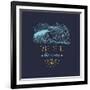 Take Me to the Ocean Vector Hand Lettering Motivational Quote Banner. Typographic Inspirational Cit-Vlada Young-Framed Art Print