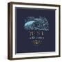 Take Me to the Ocean Vector Hand Lettering Motivational Quote Banner. Typographic Inspirational Cit-Vlada Young-Framed Art Print