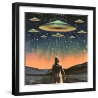 Take Me to Your Leader Collage Art-Samantha Hearn-Framed Photographic Print