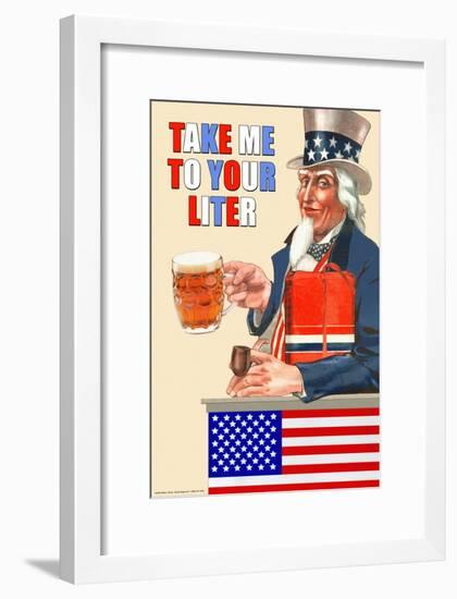 Take Me to your Liter-null-Framed Art Print