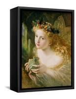 Take the Fair Face of Woman, and Gently Suspending, with Butterflies, Flowers, and Jewels Attending-Sophie Anderson-Framed Stretched Canvas