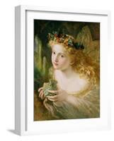 Take the Fair Face of Woman, and Gently Suspending, with Butterflies, Flowers, and Jewels Attending-Sophie Anderson-Framed Giclee Print