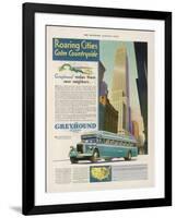 Take the Greyhound Lines to New York-null-Framed Art Print