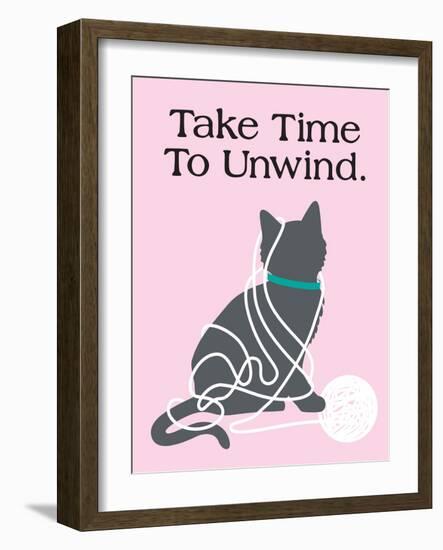 Take Time to Unwind-Cat is Good-Framed Art Print