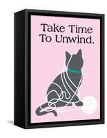 Take Time to Unwind-Cat is Good-Framed Stretched Canvas