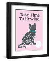 Take Time to Unwind-Cat is Good-Framed Art Print