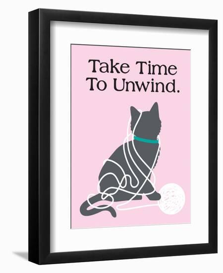 Take Time to Unwind-Cat is Good-Framed Art Print