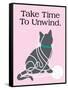 Take Time to Unwind-Cat is Good-Framed Stretched Canvas