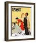 "Take Your Medicine" Saturday Evening Post Cover, September 23, 1950-George Hughes-Framed Giclee Print