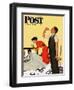 "Take Your Medicine" Saturday Evening Post Cover, September 23, 1950-George Hughes-Framed Giclee Print