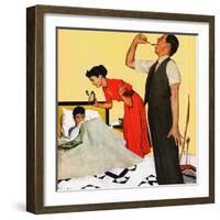 "Take Your Medicine", September 23, 1950-George Hughes-Framed Giclee Print