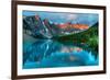 Taken at the Peak of Color during the Morning Sunrise at Moraine Lake in Banff National Park.-James Wheeler-Framed Photographic Print