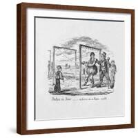 'Taken in Tow - A Scene on a Rope walk', 1829-George Cruikshank-Framed Giclee Print