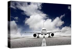 Takeoff Plane in Airport-Policas-Stretched Canvas