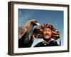 Takhuu Head Eagle Man, Altai Sum, Golden Eagle Festival, Mongolia-Amos Nachoum-Framed Photographic Print